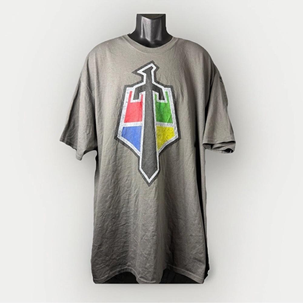 Voltron Defenders of the Universe Grey Men’s Graphic T-Shirt Size 2XL Tall